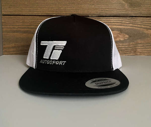 Black and White Snapback with White and Gray TI Logo 